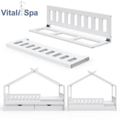 VITALISPA Rausfallschutz Für Kinderbett Bettschutzgitter Bettgitter 120cm Holz -Babyfreude Deutschland Verkaufs-Shop 400ba5cc03c4140a5d0e0d2efccefeee