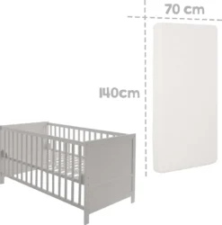 Roba Kombi-Kinderbett 'Sternenzauber Grau', 70 X 140 Cm, Taupe, 3-fach Verstellbar, Schlupfsprossen Umbaubar Zum Juniorbett -Babyfreude Deutschland Verkaufs-Shop 40203ce5475860b8dd0715dc7bfe0a28