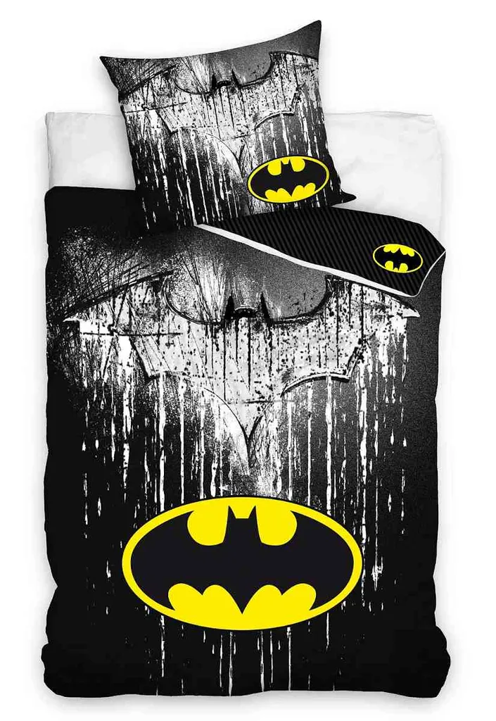 Batman Kinderbettwäsche Set Garnitur Wendbar DC Comics 140x200cm Baumwolle 2tlg 1 Batman Kinderbettwäsche Set Garnitur Wendbar DC Comics 140x200cm Baumwolle 2tlg