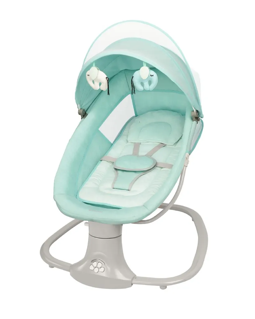 Kikkaboo Babywippe Winks 2 In 1 Stuhl, Moskitonetz, Timer, Musik, Fernbedienung Türkis 3 Kikkaboo Babywippe Winks 2 In 1 Stuhl, Moskitonetz, Timer, Musik, Fernbedienung Türkis – Bild 3
