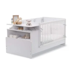 Cilek BABY Baumwolle Babybett Mitwachsend 70x110-70x140cm Weiß