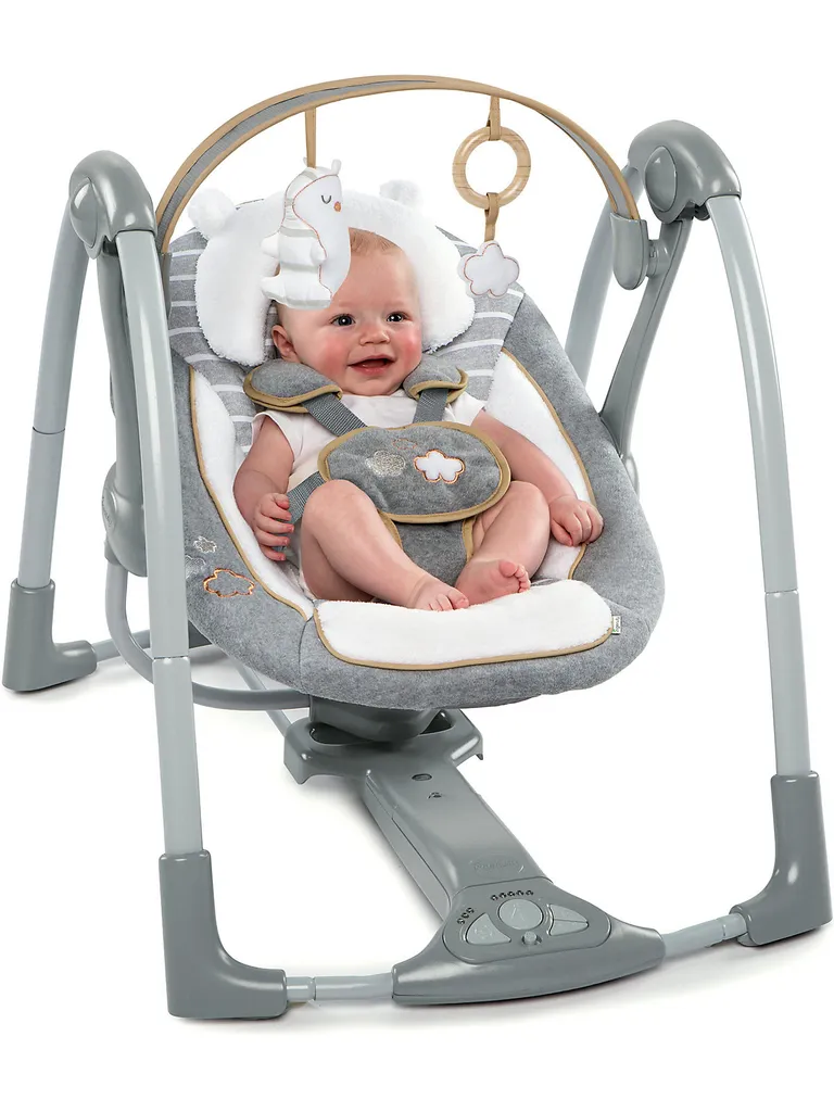 Ingenuity Baby Ingenuity, Bella Teddy Zusammenklappbare Und Tragbare Babyschaukel Mit 5 Schaukelgeschwindigkeiten, 8 Melodien, 5-Punkt Sicherheitsgurt Und Hochwertigem Plüsch Babyschaukeln Wippen 1 Ingenuity Baby Ingenuity, Bella Teddy Zusammenklappbare Und Tragbare Babyschaukel Mit 5 Schaukelgeschwindigkeiten, 8 Melodien, 5-Punkt Sicherheitsgurt Und Hochwertigem Plüsch Babyschaukeln Wippen