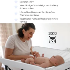 Lospitch Baby Wickeltisch Mulde Badewanne Höhenverstellbare Klappbar Wickelkommode Klappbarer Höhenverstellbarer Mit Auflage Mit Abschließbaren Rädern Sicherheitsgurt -Babyfreude Deutschland Verkaufs-Shop 43a9ee9dfcc74f78a9d07721cb625d9f
