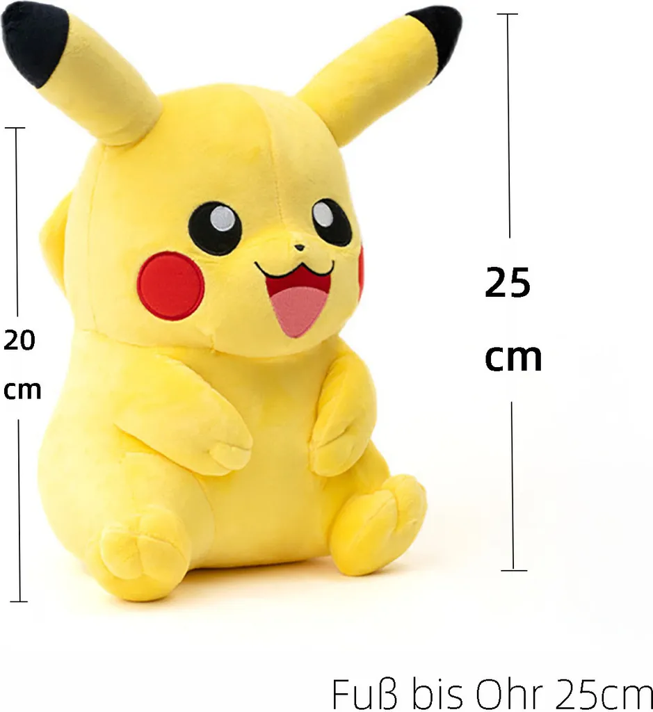 NINTENDO Pokemon Kuscheltiere Kuscheltier XXL Pikachu 25 Cm Pokemon Plüschtier Pokemon Plüsch Offiziell Lizenziertes Pokemon Spielzeug 2 NINTENDO Pokemon Kuscheltiere Kuscheltier XXL Pikachu 25 Cm Pokemon Plüschtier Pokemon Plüsch Offiziell Lizenziertes Pokemon Spielzeug – Bild 2