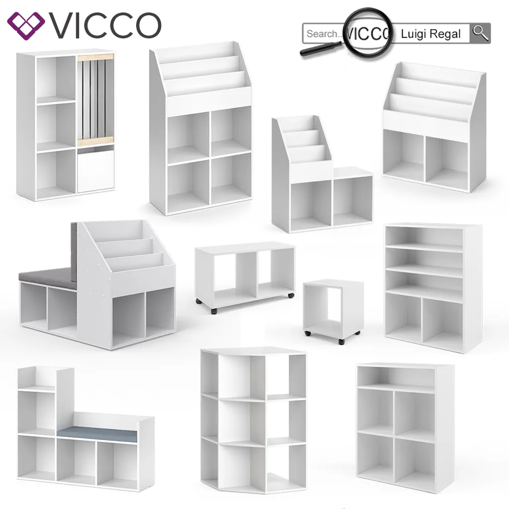 Vicco Kinderregal + Faltbox Luigi Weiß 107,2 X 88,6 X 30,9 Cm Holzwerkstoff 9 Vicco Kinderregal + Faltbox Luigi Weiß 107,2 X 88,6 X 30,9 Cm Holzwerkstoff – Bild 9