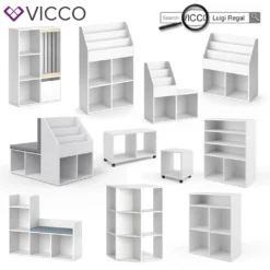 Vicco Kinderregal Luigi + Faltbox Weiß 72 X 79 X 30,7 Cm Holzwerkstoff -Babyfreude Deutschland Verkaufs-Shop 482fcffaf58a5e4c894b450ac584c002 2