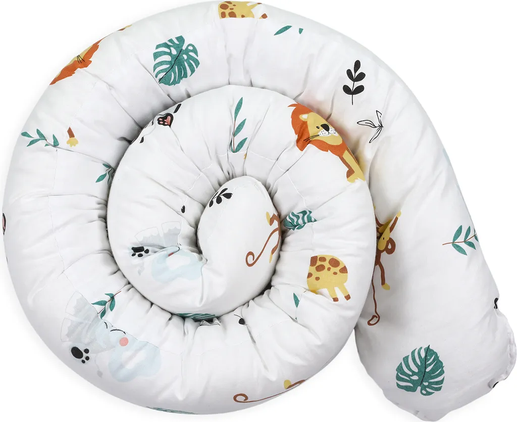 Bettschlange Baby Bettumrandung 200 Cm - Nestchenschlange Bettrolle Für Babybett Gitterbett Beistellbett Umrandung Safari Motiv 4 Bettschlange Baby Bettumrandung 200 Cm - Nestchenschlange Bettrolle Für Babybett Gitterbett Beistellbett Umrandung Safari Motiv – Bild 4