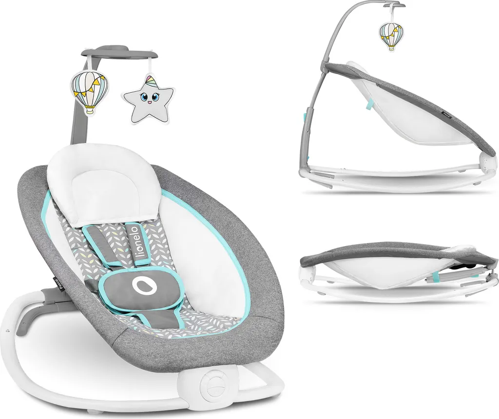 Lionelo Pascal Babywippe Babyschauke Babynest Baby Wippe Kinder Schaukel Bouncer Grau 1 Lionelo Pascal Babywippe Babyschauke Babynest Baby Wippe Kinder Schaukel Bouncer Grau