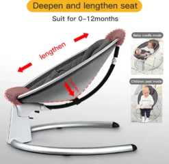 Hot Mom Babywippe Elektrische Babyschaukel Mit 5 Stufen Schaukelfunktion, Baumwolle Babywiege Mit Musik Durch Bluetooth, 2022 Style (Beige) -Babyfreude Deutschland Verkaufs-Shop 4bd602aa09aae1ff34a218093c9ece03