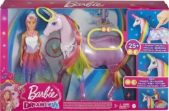 Barbie GWM78 - Dreamtopia Magisches Zauberlicht Einhorn Mit Berührungsfunktion, Licht Und Sound, Puppen Spielzeug Und Puppenzubehör Ab 3 Jahren, Reduzierte Verpackung -Babyfreude Deutschland Verkaufs-Shop 4d37307492835782654201e59ef30830
