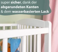 Alcube® Mitwachsendes Babybett 60 X 120 Cm Mit Schublade Gitterbett 120x60 Kiefernholz Zum Kinderbett Umbaubar In Weiß -Babyfreude Deutschland Verkaufs-Shop 5079ea0da238443a515760a71625c9a7