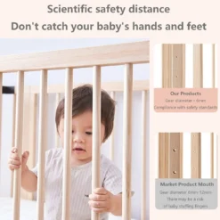 Dripex Baby-Laufstall Aus Holz, 4 Paneele, Spielzaun Für Kleinkinder, Verschiedene Kinder, Sicherheitszentren, Spielhof Für Babybett, Kiefer, 100 X 65 Cm -Babyfreude Deutschland Verkaufs-Shop 50dc9b39e77d0edda2d21aa0e9914219