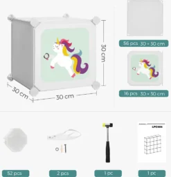 SONGMICS Kleiderschrank, Regalsystem Mit 16 Würfeln, Kinderregale, Chuhregal , Aufbewahrungsschrank Für Kinder, Aus Kunststoff, 123 X 31 X 123 Cm, Weiß LPC906W01 10 SONGMICS Kleiderschrank, Regalsystem Mit 16 Würfeln, Kinderregale, Chuhregal , Aufbewahrungsschrank Für Kinder, Aus Kunststoff, 123 X 31 X 123 Cm, Weiß LPC906W01 -Babyfreude Deutschland Verkaufs-Shop 51c042795886303967851a856d66480b