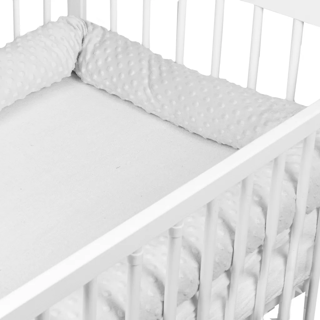 Bettschlange 4 M Nestchenschlange Bettrolle Bettumrandung Babybettschlange Babybett Umrandungen Babynestchen Für Kinderbett (Hellgrau Minky, 400 Cm) 4 Bettschlange 4 M Nestchenschlange Bettrolle Bettumrandung Babybettschlange Babybett Umrandungen Babynestchen Für Kinderbett (Hellgrau Minky, 400 Cm) – Bild 4