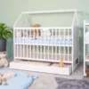 Alcube® Mitwachsendes Babybett 60 X 120 Cm Mit Schubladen Gitterbett 120x60 Umbaubar Zum Haus Juniorbett Kinderbett In Weiß