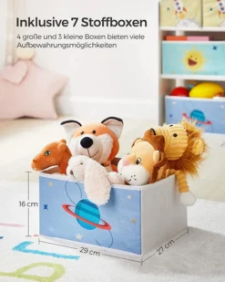 SONGMICS Kinderzimmer-Regal, Kinderregal ,Spielzeugregal Mit 7 Aufbewahrungsboxen Aus Vliesstoff, Bücherregal Kinder, Kinder-Regal Für Spielzeug, Spielzeug-Organizer, 29,5 X 62,5 X 60 Cm, Weiß GKR034W01 -Babyfreude Deutschland Verkaufs-Shop 550ad249d323c0ea6baaf0f047075e7f