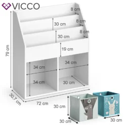 Vicco Kinderregal Luigi + Faltbox Weiß 72 X 79 X 30,7 Cm Holzwerkstoff -Babyfreude Deutschland Verkaufs-Shop 57f176947083d632a51b84ccf9229581