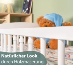 Alcube® Mitwachsendes Babybett 60 X 120 Cm Mit Schublade Gitterbett 120x60 Kiefernholz Zum Kinderbett Umbaubar In Weiß -Babyfreude Deutschland Verkaufs-Shop 5961ef8e574504574e18167206959917