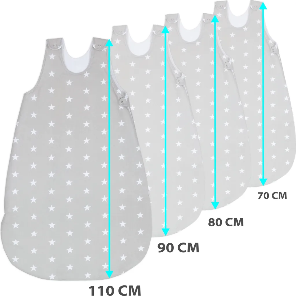 Winterschlafsack Baby 110 Cm Mit Reißverschluss - Winter Babyschlafsack Warmer Kinder Schlafsack Aus Baumwolle Sternen 3 Winterschlafsack Baby 110 Cm Mit Reißverschluss - Winter Babyschlafsack Warmer Kinder Schlafsack Aus Baumwolle Sternen – Bild 3