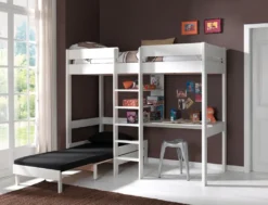 Vipack Hochbett Pino Mit Schreibplatte Und Sesselbett - Kiefer Massiv Weiß Lackiert, Maße: 208 Cm X 175 Cm X 206 Cm; PIOLZB14 22 Vipack Hochbett Pino Mit Schreibplatte Und Sesselbett - Kiefer Massiv Weiß Lackiert, Maße: 208 Cm X 175 Cm X 206 Cm; PIOLZB14 -Babyfreude Deutschland Verkaufs-Shop 5a847b275c25c03927c9cdb18c427ae9