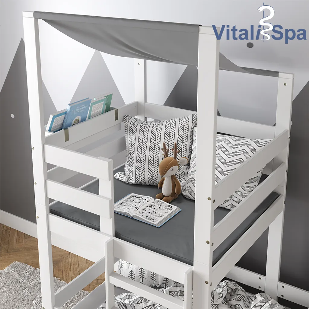 VitaliSpa Kinderbett Tom 90x200cm Spielturm Bett Spielbett Jugendbett Hausbett 5 VitaliSpa Kinderbett Tom 90x200cm Spielturm Bett Spielbett Jugendbett Hausbett – Bild 5