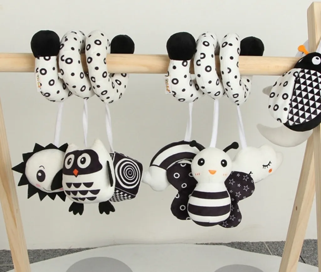 Biene Spiral Hängend Krippe Bett Herum Mit Glocke Spielzeug Baby Schwarz Weiß Eye Sensing Quietscher Puppe Babyspielzeug 6 Biene Spiral Hängend Krippe Bett Herum Mit Glocke Spielzeug Baby Schwarz Weiß Eye Sensing Quietscher Puppe Babyspielzeug – Bild 6