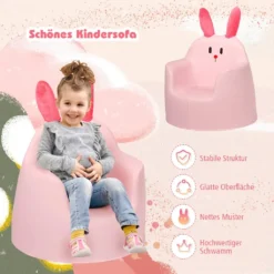 COSTWAY Kindersofa Rosa, Kindersessel Babysessel, Geschenk Fuer Maedchen Und Jungen, 6 Monate – 3 Jahre -Babyfreude Deutschland Verkaufs-Shop 5beb984309fd572f4cd0a14bcf3f9bcc