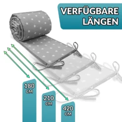 Bettumrandung Babybett Nestchen Umrandungen - Babynest Kopfschutz Für Baby Beistellbett Gitterbett 420 Cm GRAU 9 Bettumrandung Babybett Nestchen Umrandungen - Babynest Kopfschutz Für Baby Beistellbett Gitterbett 420 Cm GRAU -Babyfreude Deutschland Verkaufs-Shop 5c53bfa2a4d8909939b3191a9a77ee96