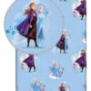 Kinder Bettlaken Betttuch Spannbettlaken Disney Frozen Die Eiskönigin Anna Und Elsa, Blau, 90 X 200 + 25cm, 100 % Baumwolle