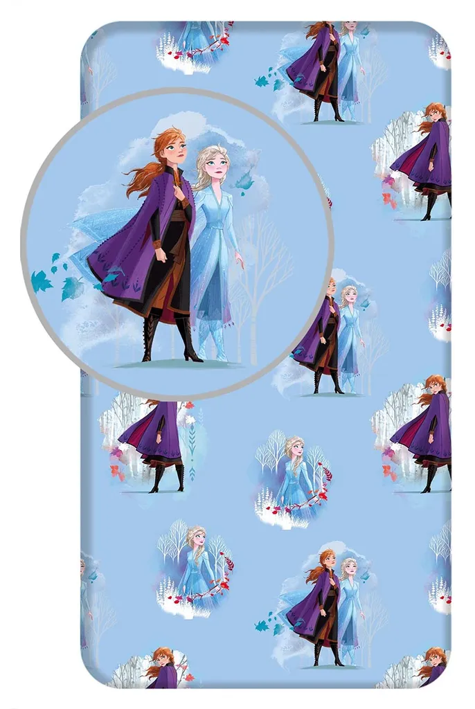 Kinder Bettlaken Betttuch Spannbettlaken Disney Frozen Die Eiskönigin Anna Und Elsa, Blau, 90 X 200 + 25cm, 100 % Baumwolle 1 Kinder Bettlaken Betttuch Spannbettlaken Disney Frozen Die Eiskönigin Anna Und Elsa, Blau, 90 X 200 + 25cm, 100 % Baumwolle