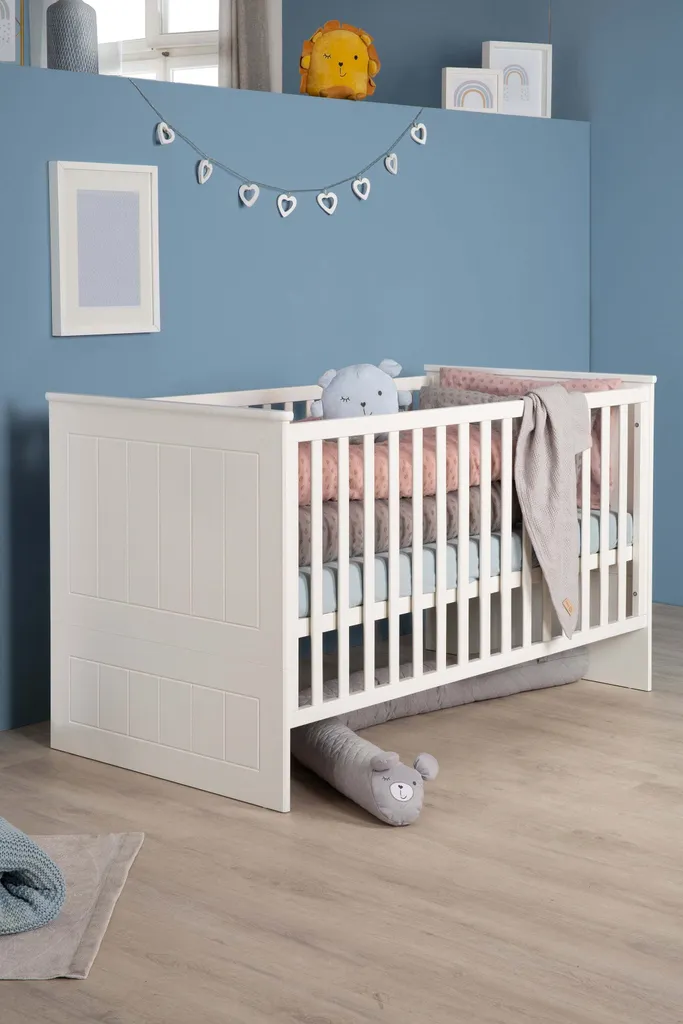 Roba Kombi-Kinderbett 'Sylt', 70x140 Cm, Weiß, Höhenverstellbar, 3 Schlupfsprossen, Umbaubar 3 Roba Kombi-Kinderbett 'Sylt', 70x140 Cm, Weiß, Höhenverstellbar, 3 Schlupfsprossen, Umbaubar – Bild 3