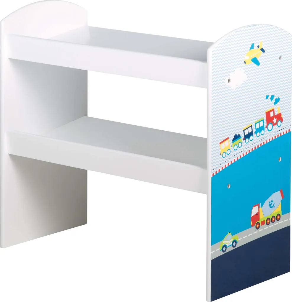 Roba Spielregal 'Rennfahrer', Spielzeug- & Aufbewahrungs-Regal, Inkl. 5 Stoffboxen, Auto Blau 2 Roba Spielregal 'Rennfahrer', Spielzeug- & Aufbewahrungs-Regal, Inkl. 5 Stoffboxen, Auto Blau – Bild 2