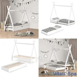 VitaliSpa Kinderbett + Bettschublade Tipi Weiß 208 X 183,5 X 96 Cm Massivholz -Babyfreude Deutschland Verkaufs-Shop 612b65798e5154cf12b0829925d716e1