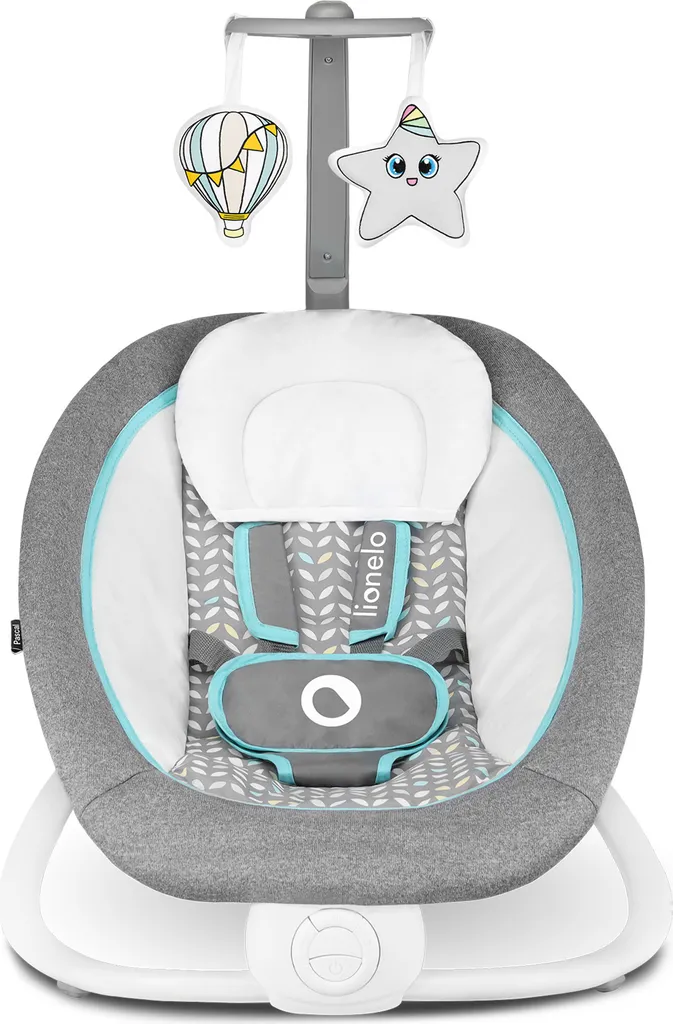 Lionelo Pascal Babywippe Babyschauke Babynest Baby Wippe Kinder Schaukel Bouncer Grau 3 Lionelo Pascal Babywippe Babyschauke Babynest Baby Wippe Kinder Schaukel Bouncer Grau – Bild 3