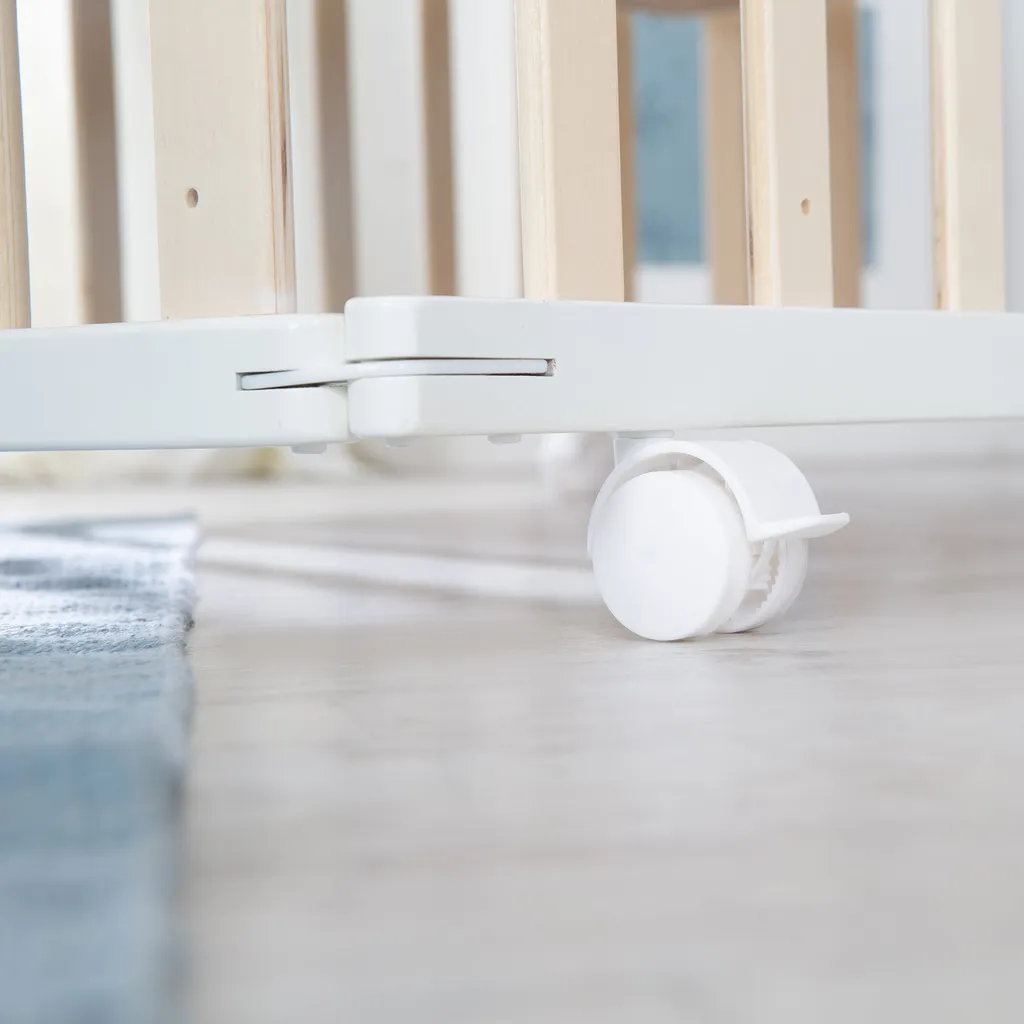 Roba Laufgitter Klappbar, Bicolor, 75x100 Cm, Platzsparendes Spielgitter Inkl. Rollen, Holz 3 Roba Laufgitter Klappbar, Bicolor, 75x100 Cm, Platzsparendes Spielgitter Inkl. Rollen, Holz – Bild 3