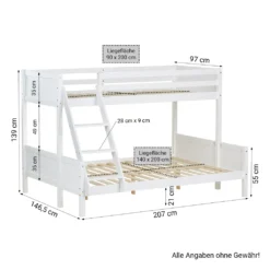 Homestyle4u 1898, Kinderbett Etagenbett 90x200 Und 140x200 Jugendbett Hochbett Weiß Holz 17 Homestyle4u 1898, Kinderbett Etagenbett 90x200 Und 140x200 Jugendbett Hochbett Weiß Holz -Babyfreude Deutschland Verkaufs-Shop 651bcbc1ba467b1c2db2d7d16b6df9ad