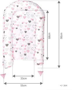 PIMKO Babynest 2seitig Minky Babynestchen Für Baby Kuschelnest Babykokon Für Säuglinge Und Neugeborene Babykissen Für Zuhause 55 X 90 Cm - ROSA Herzen 6 PIMKO Babynest 2seitig Minky Babynestchen Für Baby Kuschelnest Babykokon Für Säuglinge Und Neugeborene Babykissen Für Zuhause 55 X 90 Cm - ROSA Herzen -Babyfreude Deutschland Verkaufs-Shop 6542d169affbaddb31f4b917c918e753