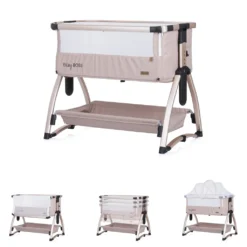 Chipolino Beistellbett Baby Boss Matratze, Moskitonetz, Schaukelfunktion, Räder Beige -Babyfreude Deutschland Verkaufs-Shop 660af518ec2e9043f6738817e77bfd34