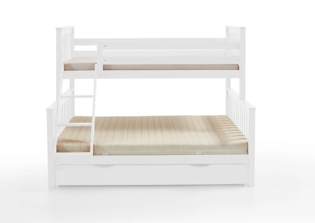 RELITA - Etagenbett 90/140 X 200 Cm Liegefläche Kick, Mit Bettschublade, Buche Massiv Weiß Lackiert 4 RELITA - Etagenbett 90/140 X 200 Cm Liegefläche Kick, Mit Bettschublade, Buche Massiv Weiß Lackiert – Bild 4