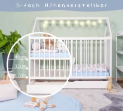 Alcube® Mitwachsendes Babybett 60 X 120 Cm Mit Schubladen Gitterbett 120x60 Umbaubar Zum Haus Juniorbett Kinderbett In Weiß 11 Alcube® Mitwachsendes Babybett 60 X 120 Cm Mit Schubladen Gitterbett 120x60 Umbaubar Zum Haus Juniorbett Kinderbett In Weiß -Babyfreude Deutschland Verkaufs-Shop 67fb12f544f32823e80f673a8e2f600b