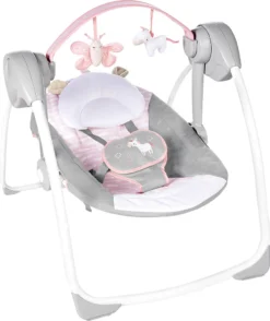 Ingenuity Baby Tragbare Schaukel, Flora Babyschaukeln Wippen Schaukel Babywippe Babyschaukel Kinderschauel Elektrische Wippe Elektrowippe
