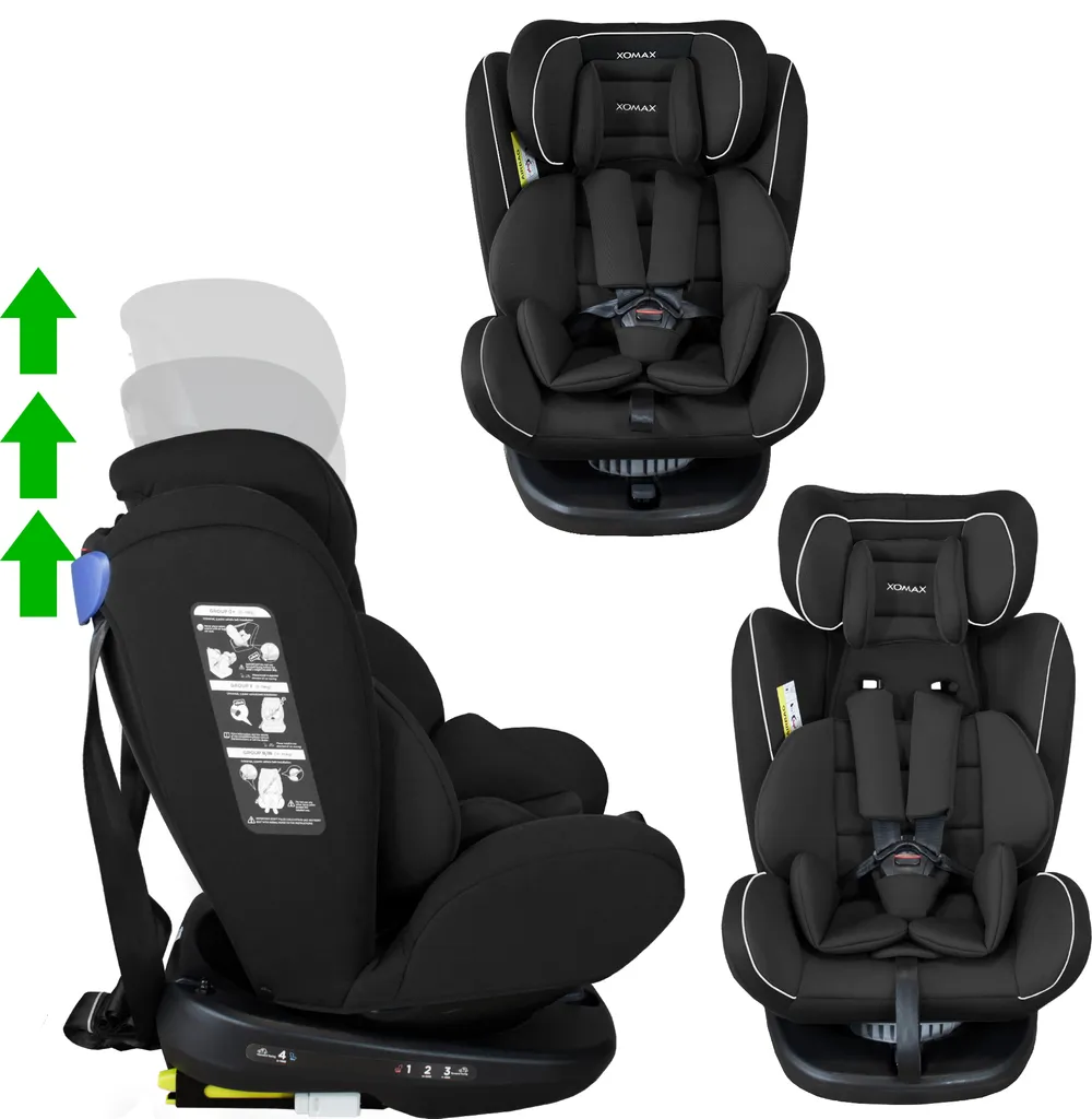 XOMAX 916 Auto Kindersitz Mit 360° Drehfunktion Und ISOFIX Für Kinder Von 0 - 36 Kg (Klasse 0, I, II, III) Farbe Schwarz/Grau 5 XOMAX 916 Auto Kindersitz Mit 360° Drehfunktion Und ISOFIX Für Kinder Von 0 - 36 Kg (Klasse 0, I, II, III) Farbe Schwarz/Grau – Bild 5