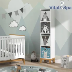 VitaliSpa Kinderregal Hochregal Würfelregal Malia Weiß Eiche Modern 35x160 Cm Kinderzimmer Regal Kindermöbel Ablage Fach Spielzeugaufbewahrung Spielzeugablage Kinderkleidung 11 VitaliSpa Kinderregal Hochregal Würfelregal Malia Weiß Eiche Modern 35x160 Cm Kinderzimmer Regal Kindermöbel Ablage Fach Spielzeugaufbewahrung Spielzeugablage Kinderkleidung -Babyfreude Deutschland Verkaufs-Shop 6915ce408b88819a275557c82b41f774