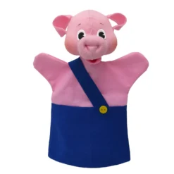 Handpuppe Märchenfiguren, Schwein 26 Cm, Blau, 22652B