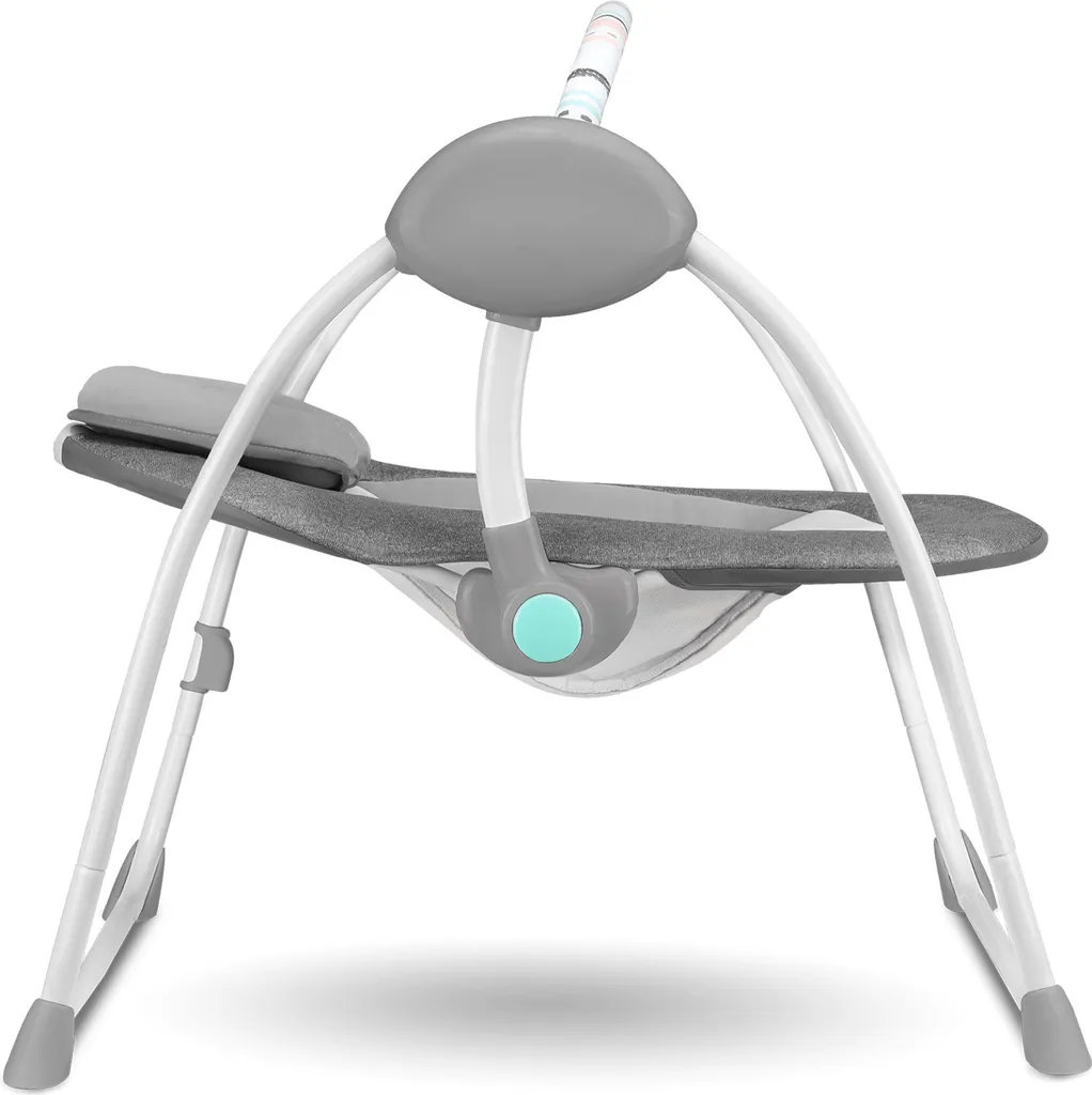 Lionelo Ruben Baby Wippe Babyschaukel Elektrisch Mit Liegefunktion Von 0 Bis 9 Kg Moskitonetz Kuscheltierbügel Dunkelgrau-Türkis 6 Lionelo Ruben Baby Wippe Babyschaukel Elektrisch Mit Liegefunktion Von 0 Bis 9 Kg Moskitonetz Kuscheltierbügel Dunkelgrau-Türkis – Bild 6