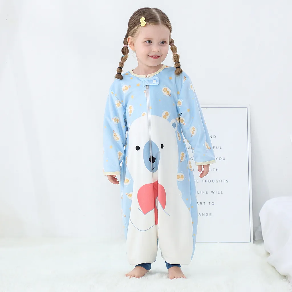 Topchances Baby Schlafsack Neugeboren Winter Leichter Langarm Kinderschlafsack Flanell Cartoon Schlafsack Mit Beinen Outdoor Camping Jungen Mädchen 1-7 Jahre Alt,Hellblau,L 8 Topchances Baby Schlafsack Neugeboren Winter Leichter Langarm Kinderschlafsack Flanell Cartoon Schlafsack Mit Beinen Outdoor Camping Jungen Mädchen 1-7 Jahre Alt,Hellblau,L – Bild 8