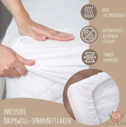 Alcube® Kindermatratze 80 X 160 Cm Für Kinderbett Hausbett Kaltschaummatratze 160x80 Weiß - Mit Spannbettlaken 12 Alcube® Kindermatratze 80 X 160 Cm Für Kinderbett Hausbett Kaltschaummatratze 160x80 Weiß - Mit Spannbettlaken -Babyfreude Deutschland Verkaufs-Shop 6e585e405ae49b0fea4295beaca48371