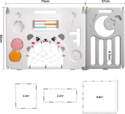 Dripex Laufgitter Laufstall Baby Absperrgitter 14-Paneele Schutzgitter Krabbelgitter Für Kinder Aus Kunststoff Mit Tür Und Spielzeugboard-Grau-Weiß 13 Dripex Laufgitter Laufstall Baby Absperrgitter 14-Paneele Schutzgitter Krabbelgitter Für Kinder Aus Kunststoff Mit Tür Und Spielzeugboard-Grau-Weiß -Babyfreude Deutschland Verkaufs-Shop 6e747a0c7bc54c13c67edef5949cd02f