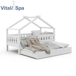 VitaliSpa Kinderbett + Bettschublade Design Weiß 167,6 X 87,6 X 133,6 Cm Massivholz -Babyfreude Deutschland Verkaufs-Shop 6f133239c2a236b671598c34286cb9d9