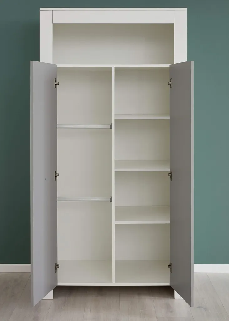 Trendteam Babyzimmer 4-teilige Kombination Pia Weiß Melamin/Lichtgrau Melamin 20 Trendteam Babyzimmer 4-teilige Kombination Pia Weiß Melamin/Lichtgrau Melamin – Bild 20